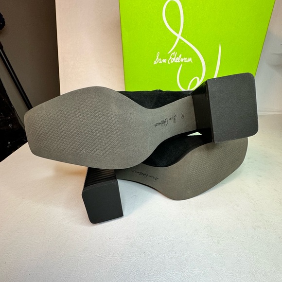 SAM EDELMAN Ivette Suede Ankle Boots black casual classic stylish comfy winter - Picture 6 of 7